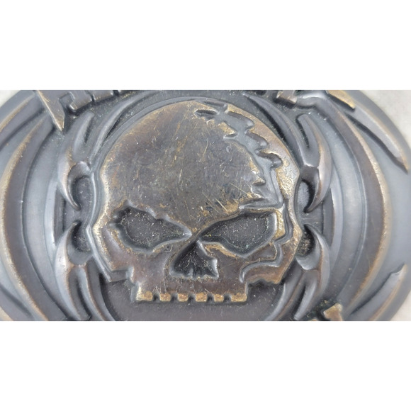 Harley-Davidson Willie G Skull Belt Buckle 2008 Brass Finish Biker 97830-08VM - Picture 2 of 7